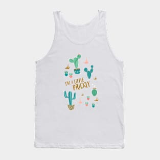 Prickly Cactus in Blush Pink Tank Top